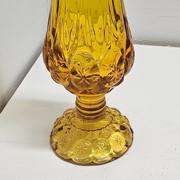 Kanawha Moon and Stars Orange Swung Vase - Picture 8 of 11